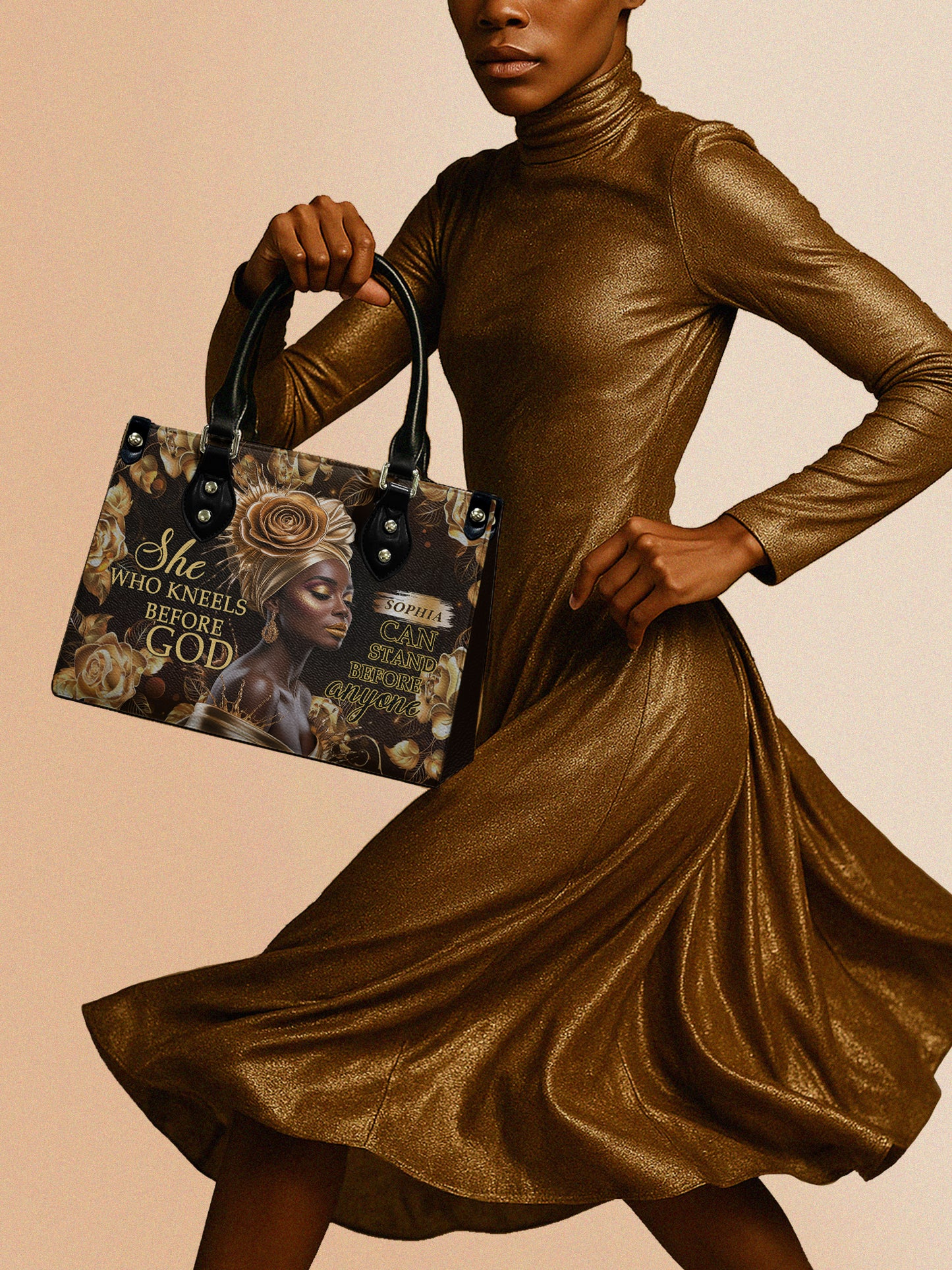 Melaniva Kneel and Rise Leather Handbag