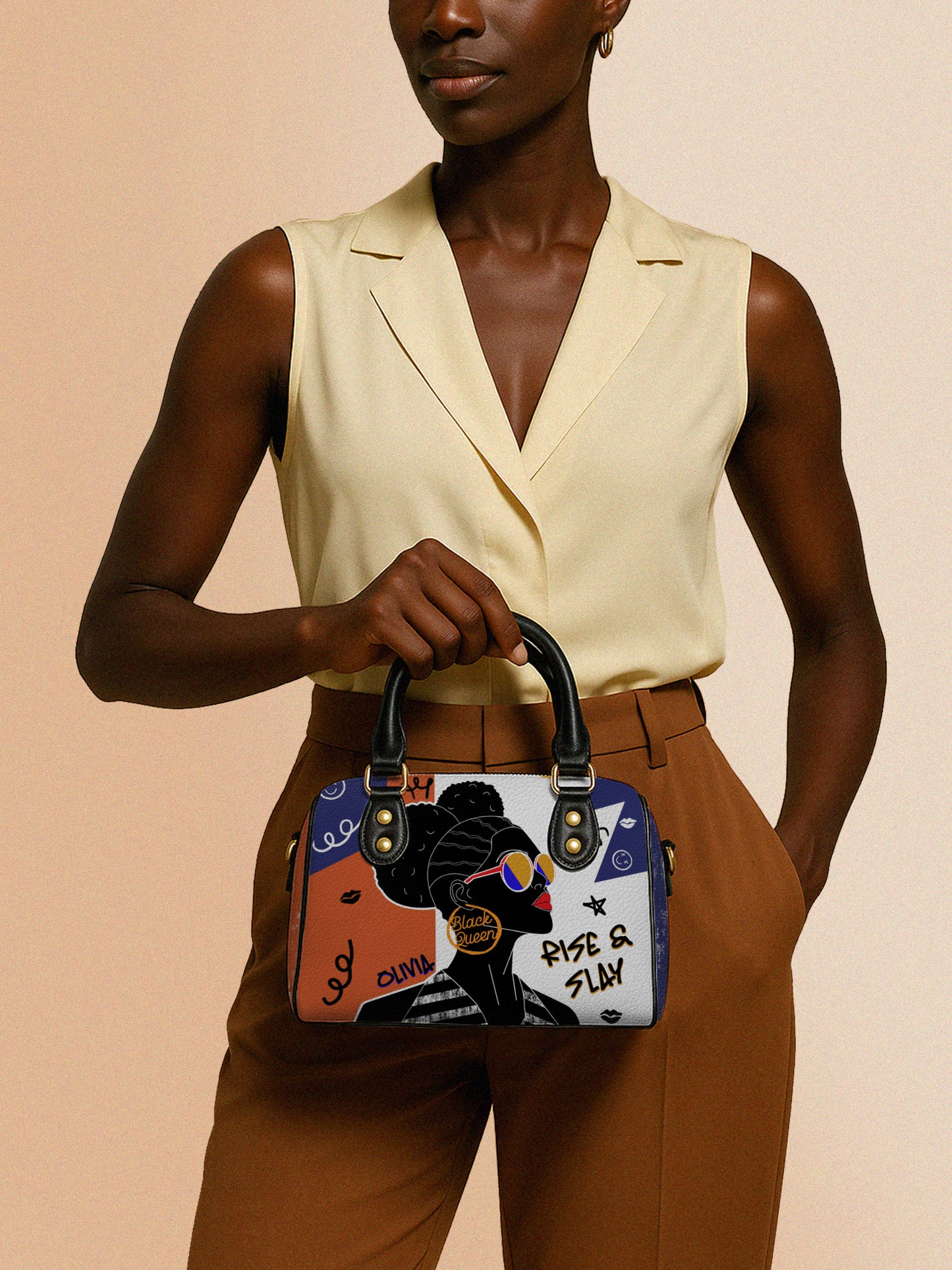 Melaniva Rise & Slay Satchel Leather Mini Satchel