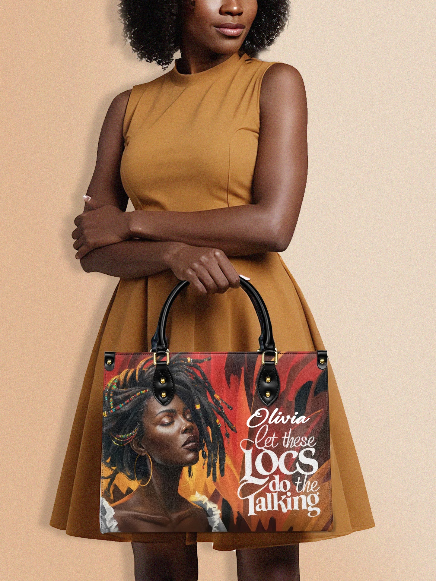 Melaniva Locs Speak Leather Handbag Deal (FREE WALLET)