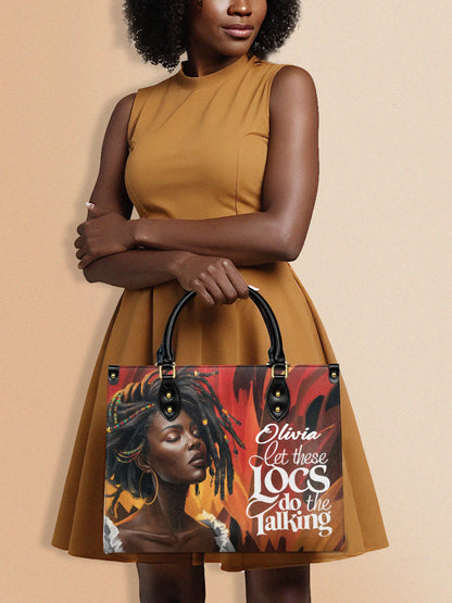 Melaniva Locs Speak Leather Handbag Deal (FREE WALLET)