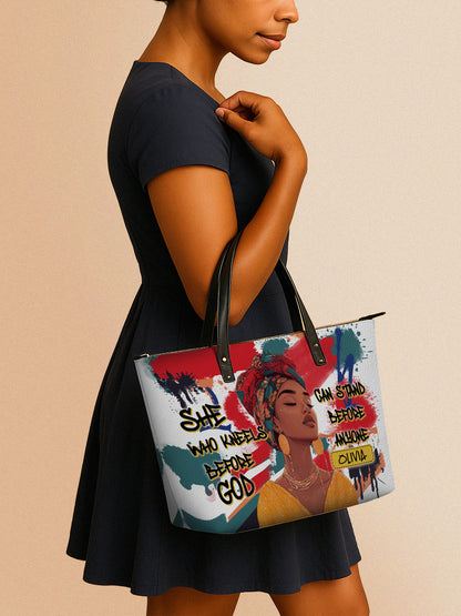 Melaniva Stand Fearless Faith Leather Tote Bag Deal (FREE WALLET)