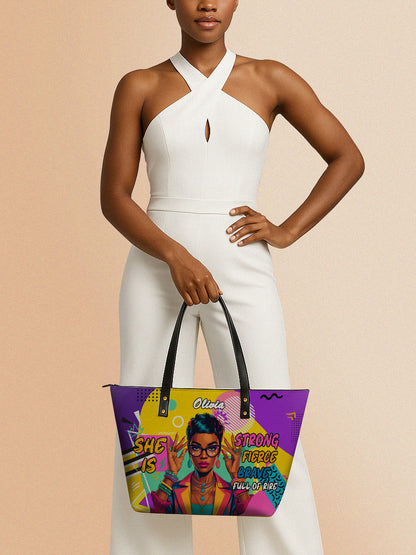 Melaniva Retro Pop Diva Leather Tote Bag Deal