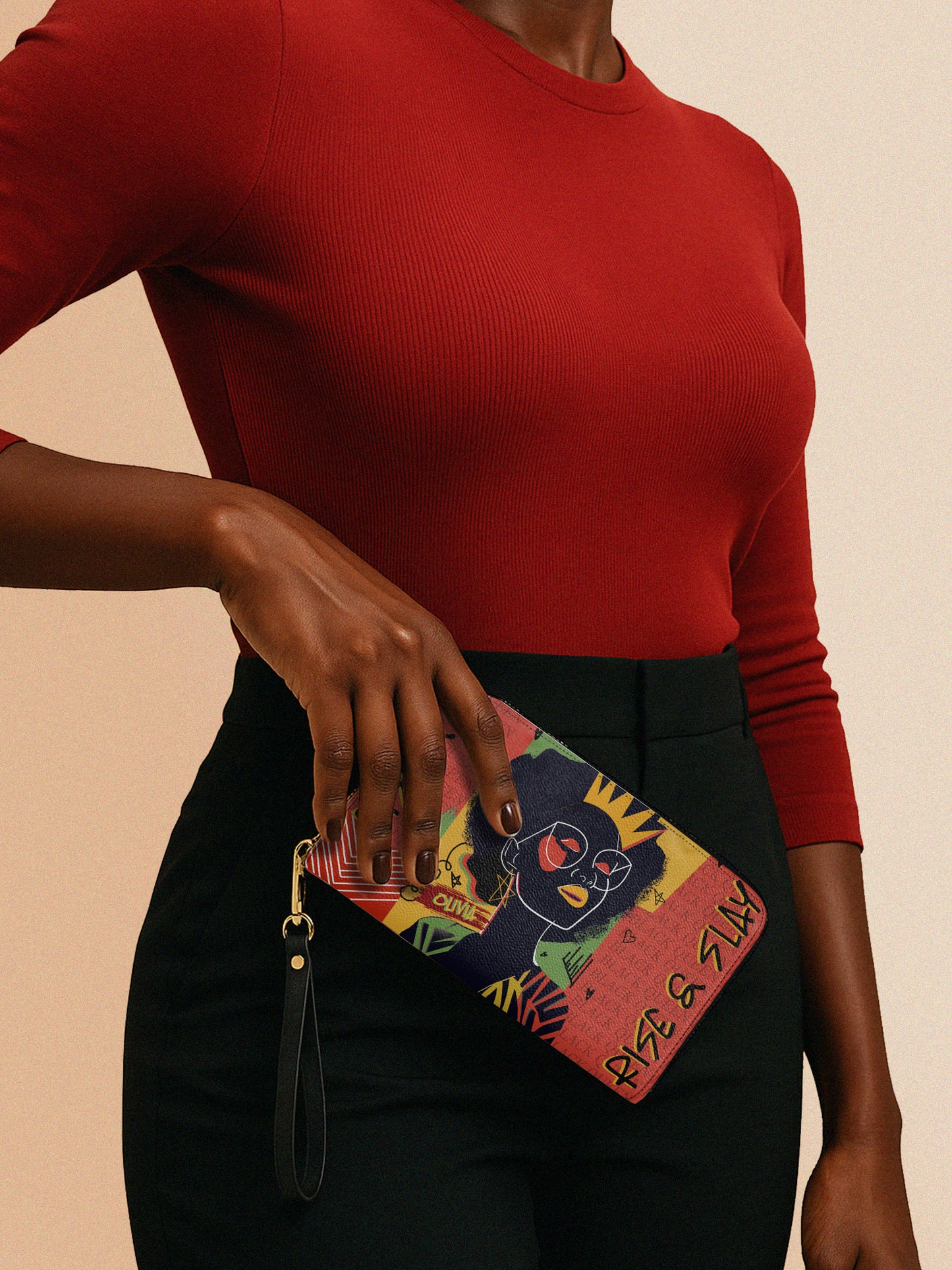 Melaniva Crowned Muse Satchel Red Long Wallet (ONLY $5.99)