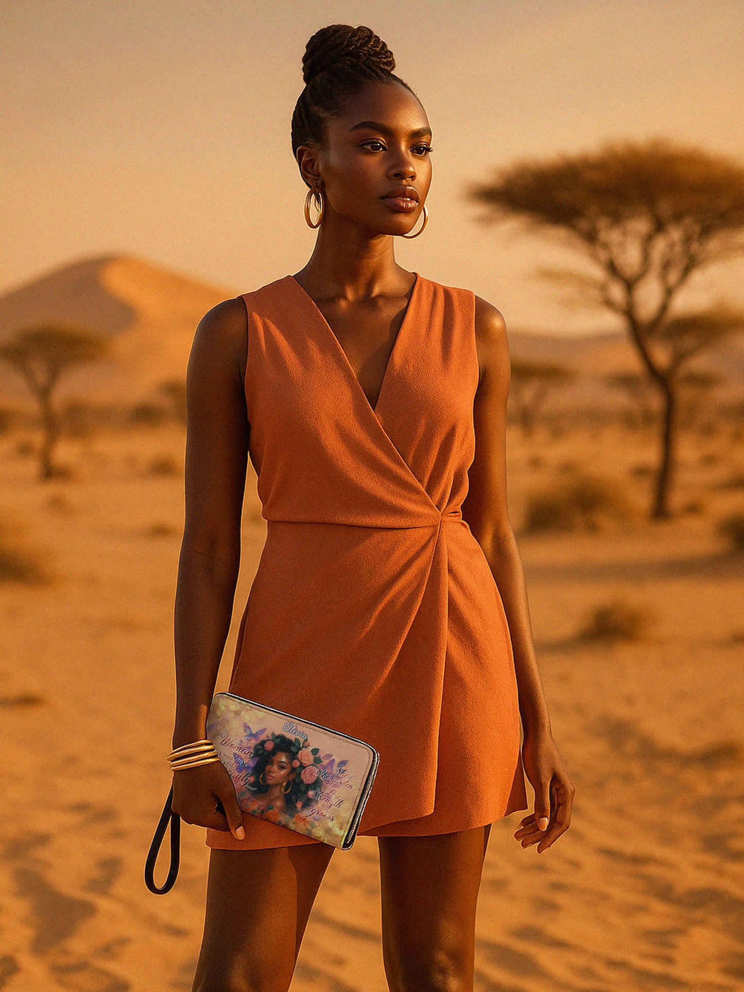 Melaniva Garden Beauty Woman Leather Wallet