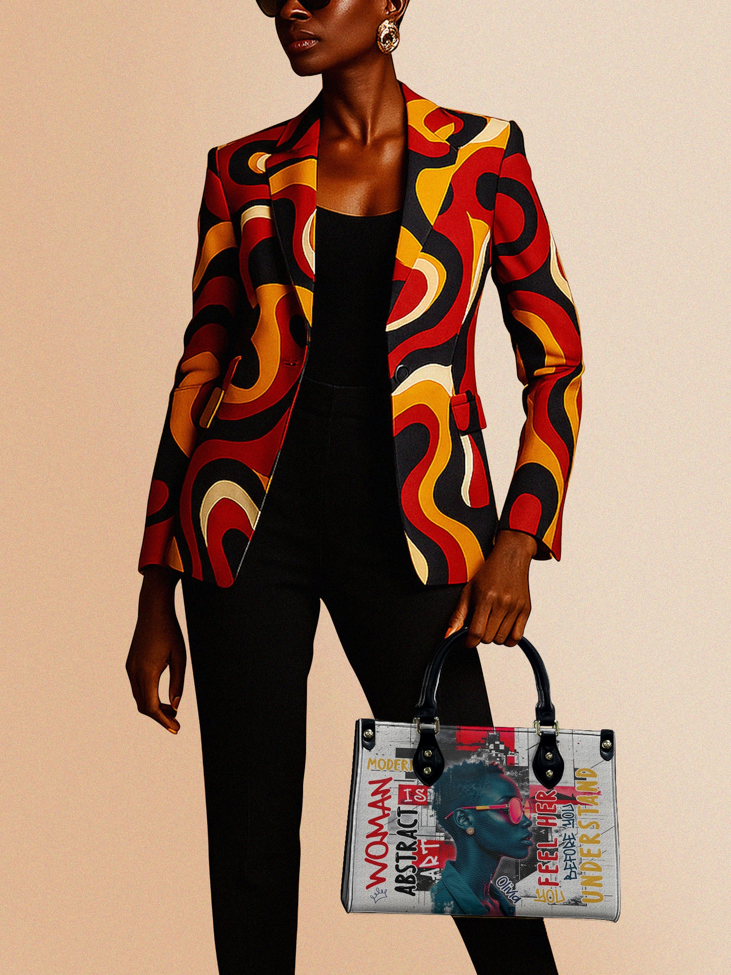 Melaniva Graffiti Art Purse Afrocentric Abstract Woman Handbag Deal