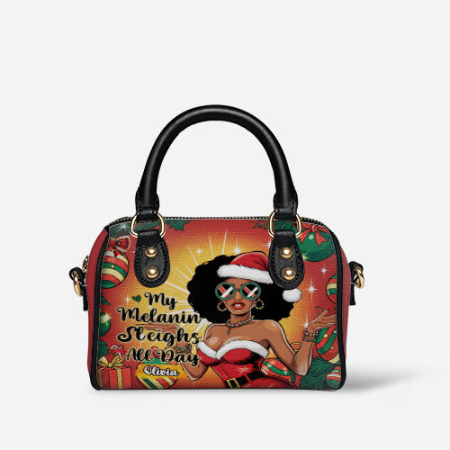 Melaniva Sleigh Queen Leather Mini Satchel - Melaniva