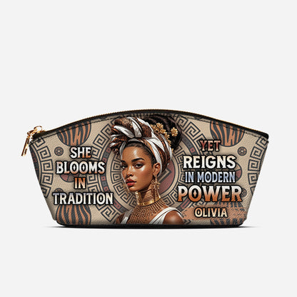 Melaniva Luxury Essence Leather Eclipse Makeup Bag