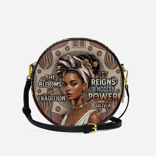 Melaniva Luxury Essence Leather Circle Crossbody Bag