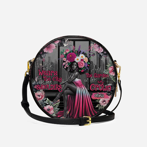 Melaniva Power & Grace Leather Circle Crossbody Bag