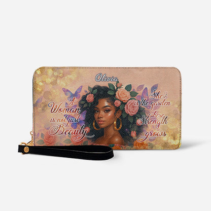 Melaniva Garden Beauty Woman Leather Wallet