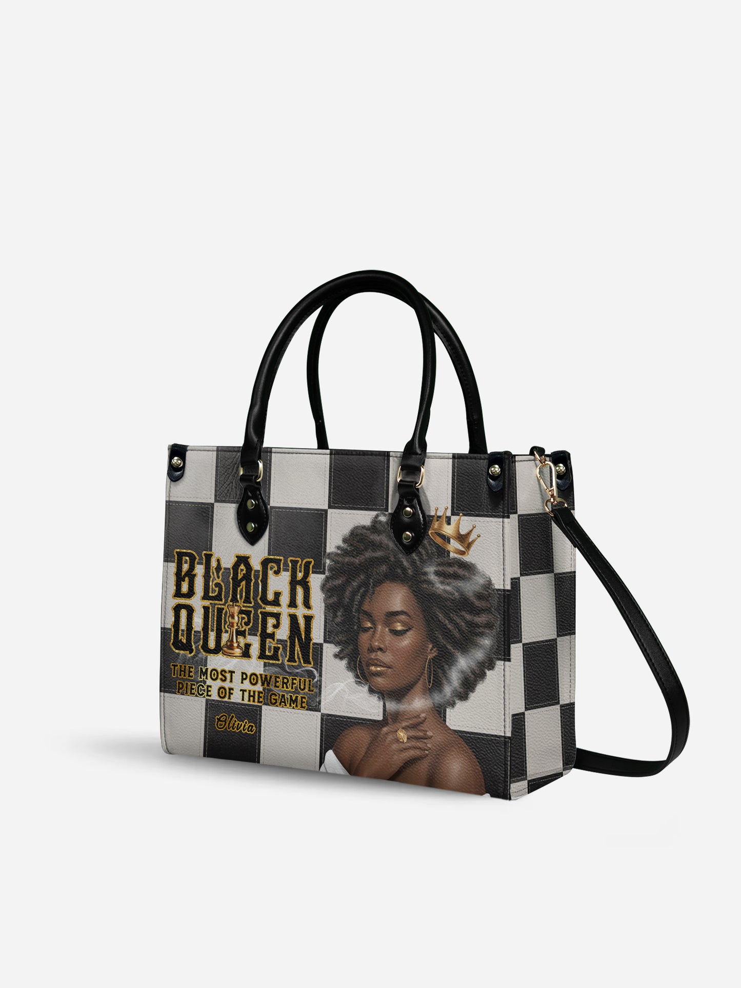 Melaniva “Black Queen Royal Elegance” Leather Handbag Deal