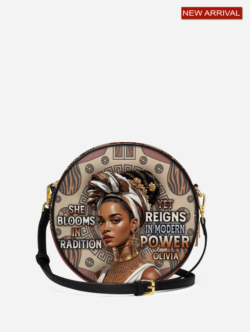 Melaniva Luxury Essence Leather Circle Crossbody Bag