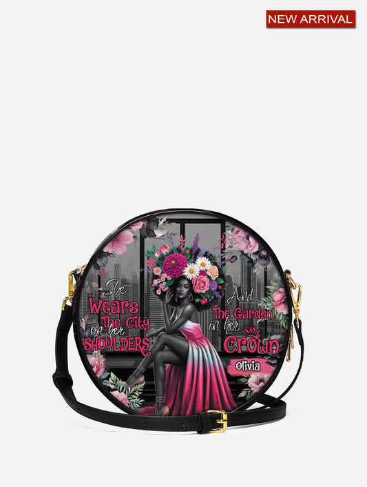 Melaniva Power & Grace Leather Circle Crossbody Bag