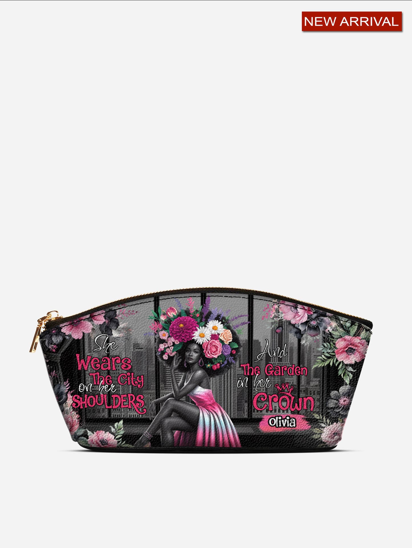 Melaniva Power & Grace Leather Eclipse Makeup Bag