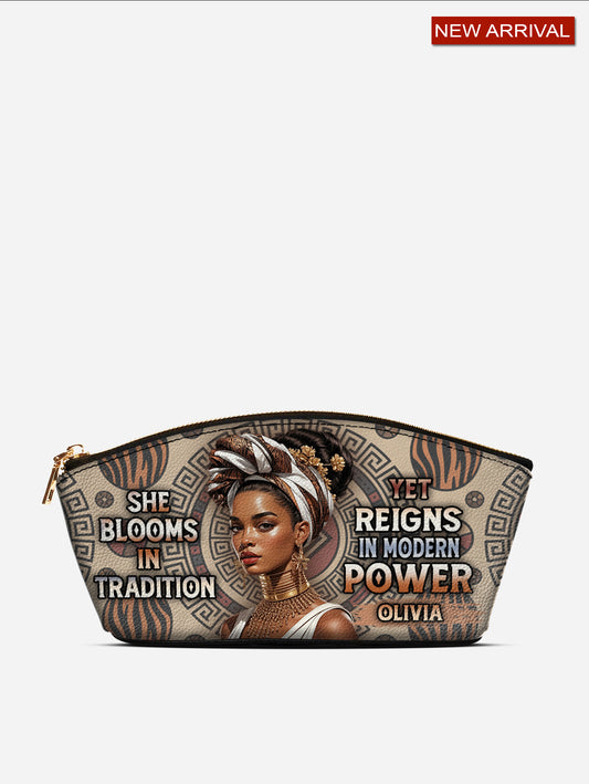 Melaniva Luxury Essence Leather Eclipse Makeup Bag