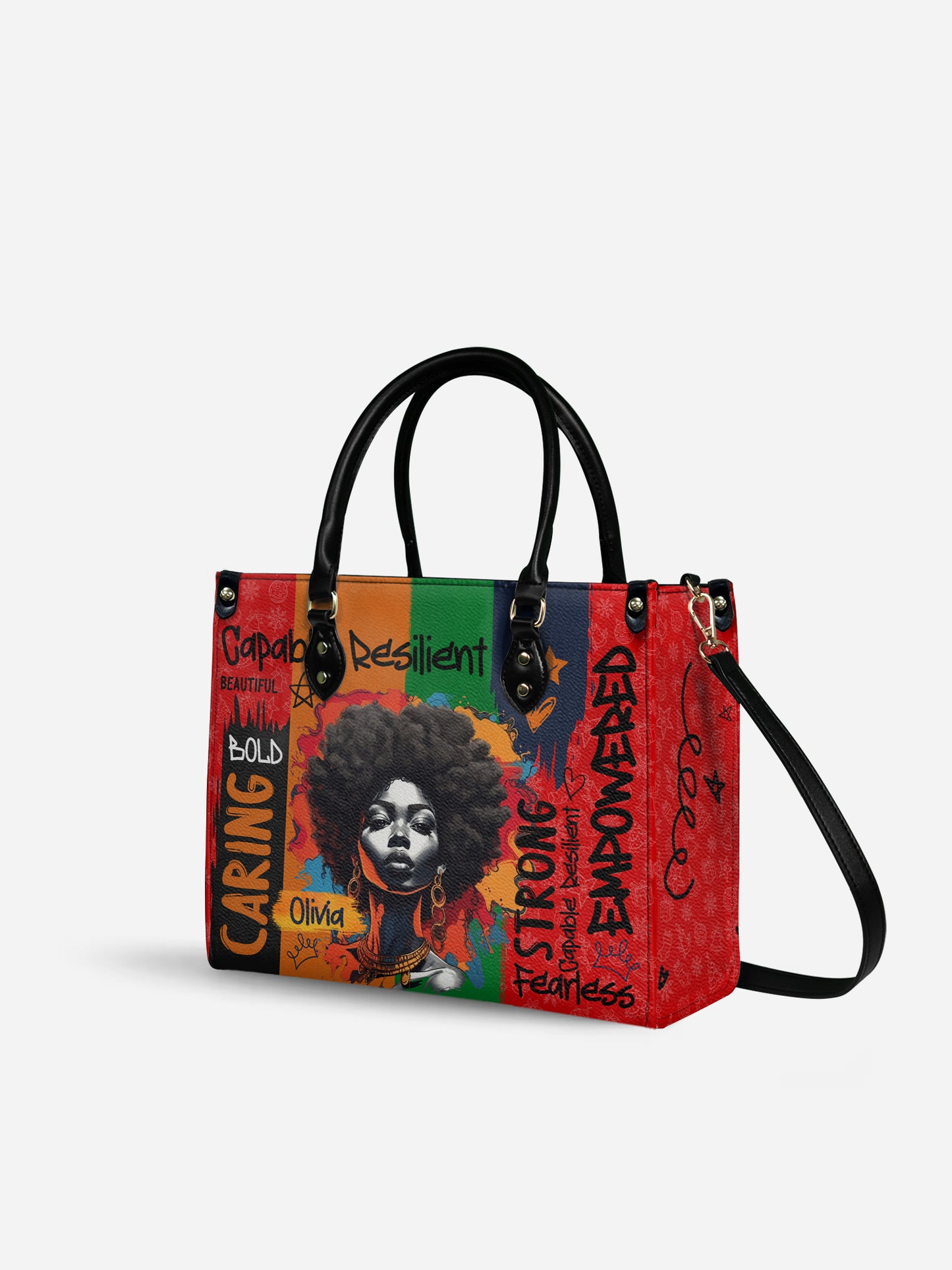 Melaniva Shea Butter & Gold Leather Handbag Deal