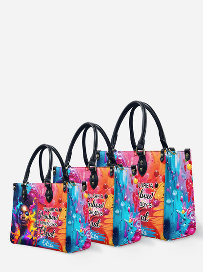Melaniva Rainbow Clouds Leather Handbag Deal