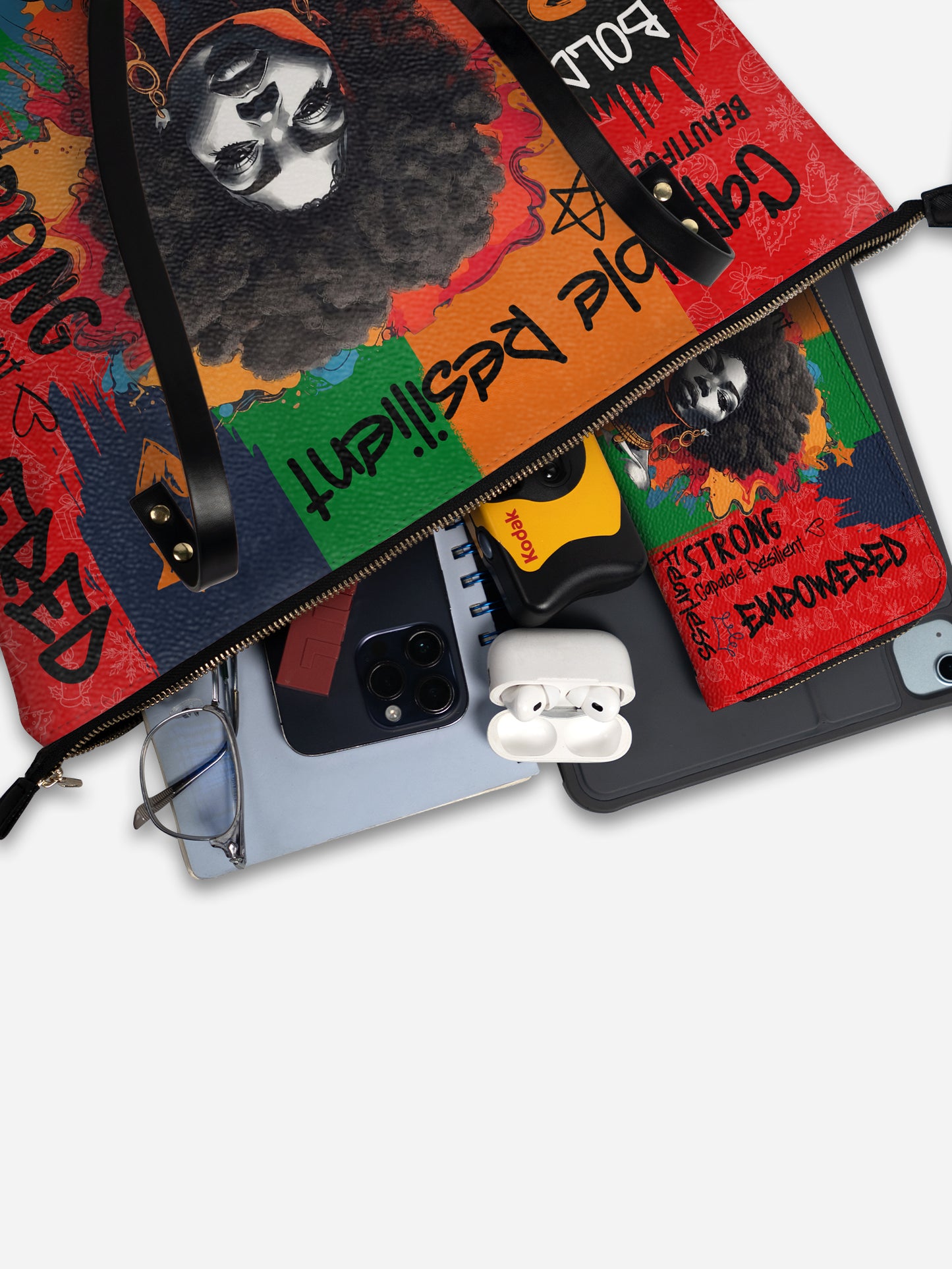 Melaniva Shea Butter and Gold Leather Tote Bag Deal