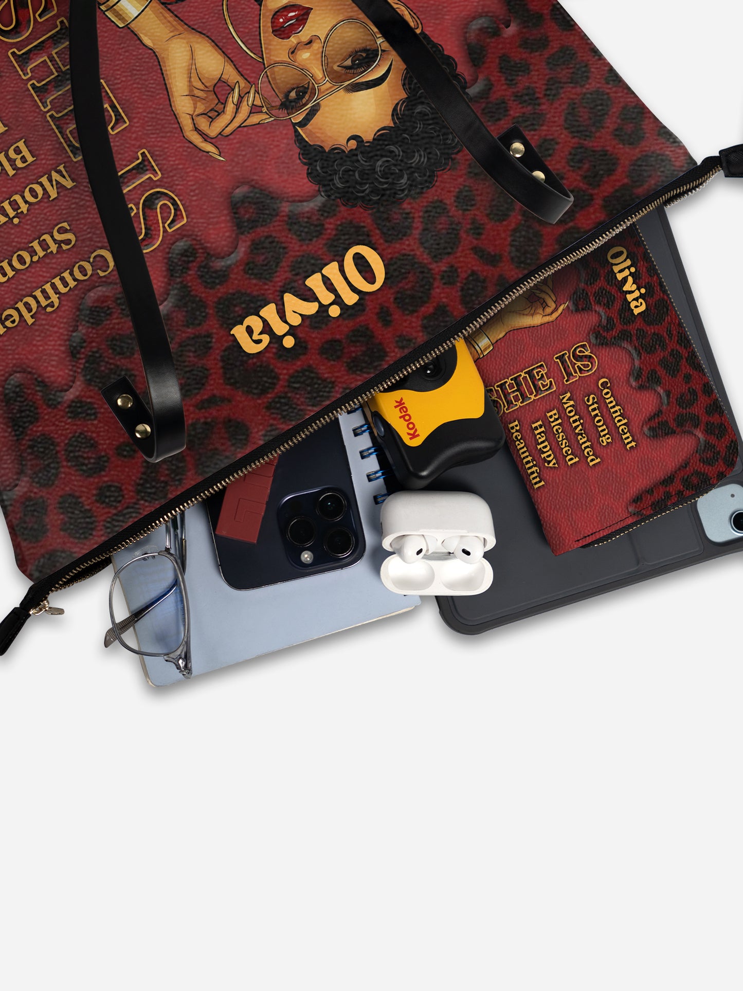 Melaniva “Fierce Leopard Melanin” Leather Totebag Deal - Melaniva