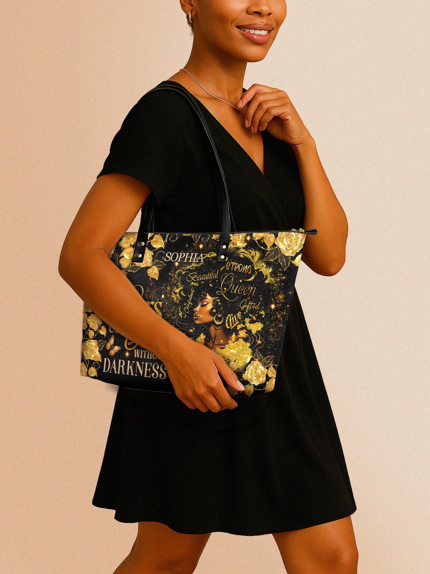 Melaniva Midnight Bloom Leather Tote Bag Deal (FREE WALLET)