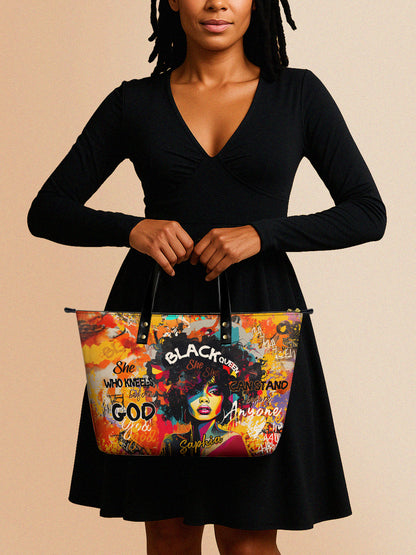 Melaniva Bold Crown Leather Tote Bag Deal (FREE WALLET)