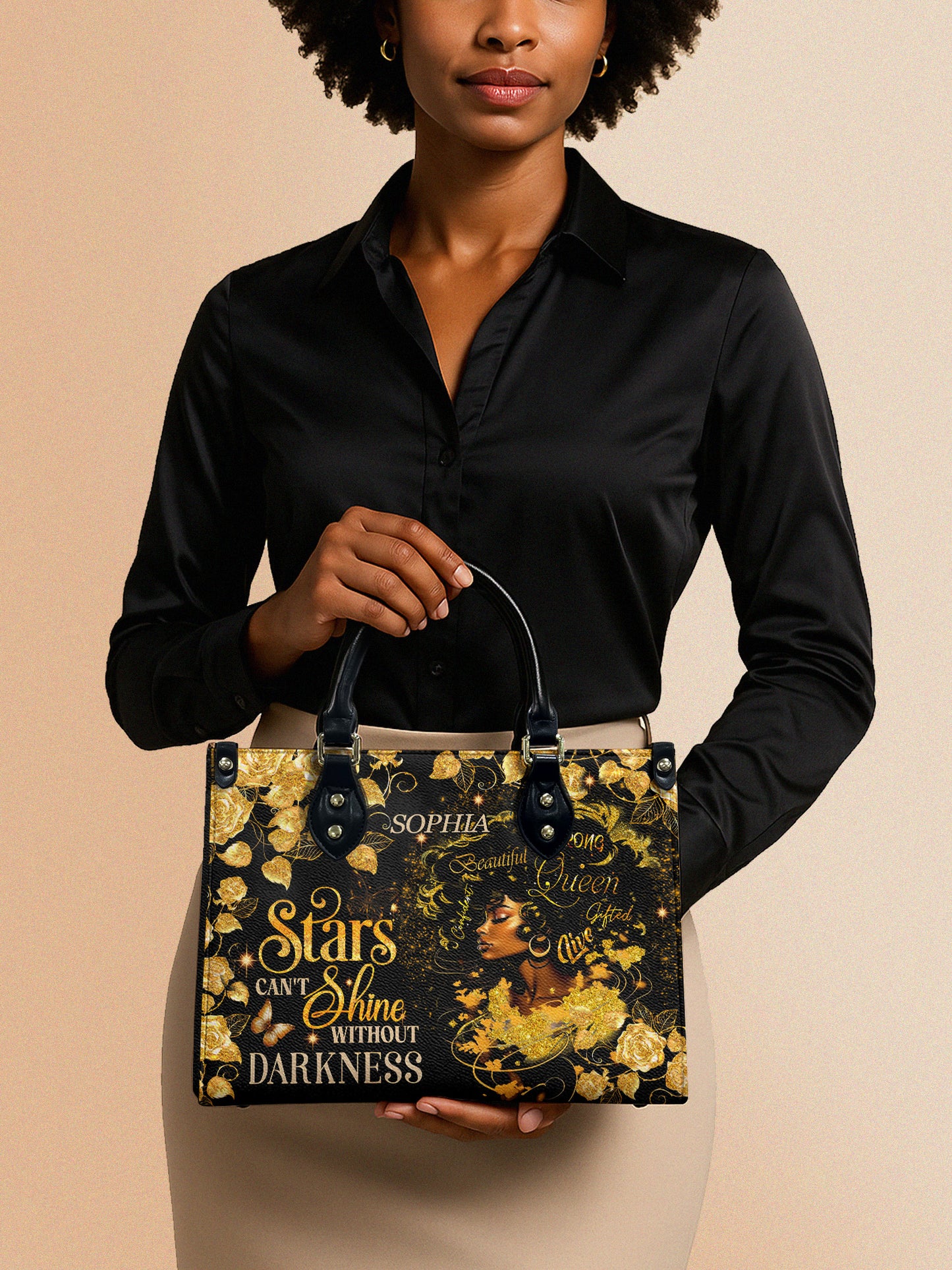 Melaniva Midnight Bloom Leather Handbag Deal (FREE WALLET)