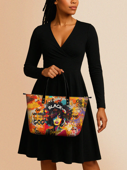Melaniva Bold Crown Leather Tote Bag Deal (FREE WALLET)