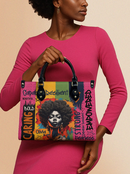 Melaniva Empowered Essence Pink Leather Handbag Deal (FREE WALLET)