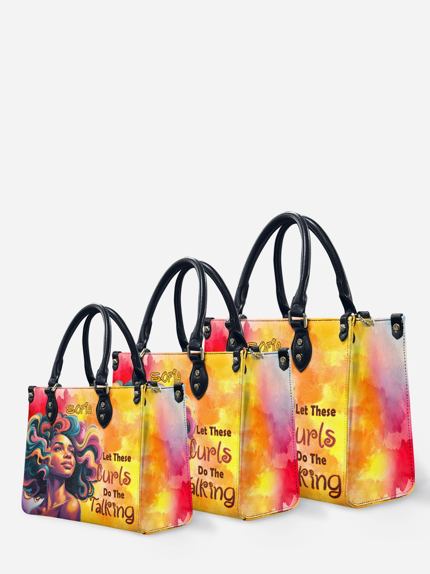 Melaniva Colorful Rainbow Leather Handbag