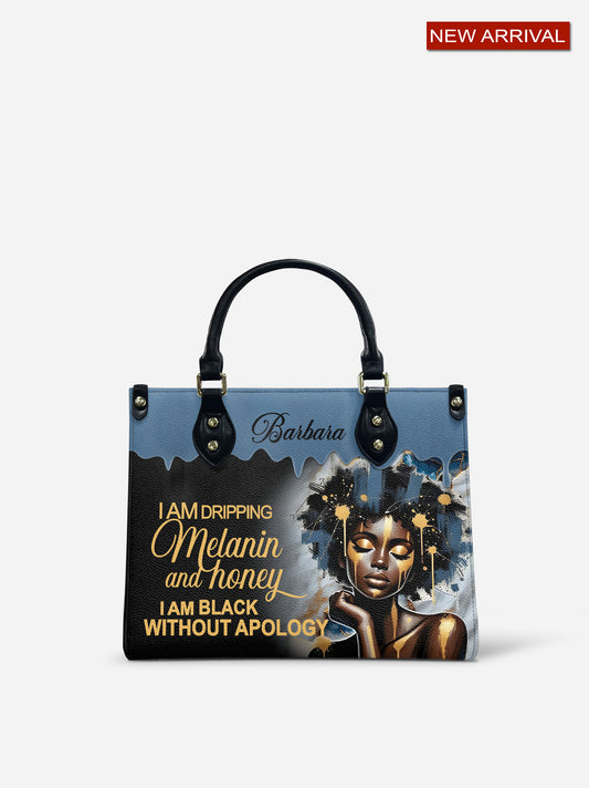 Melaniva Dripping Melanin Power Leather Handbag