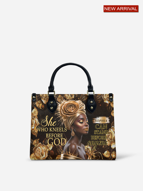 Melaniva Kneel and Rise Leather Handbag