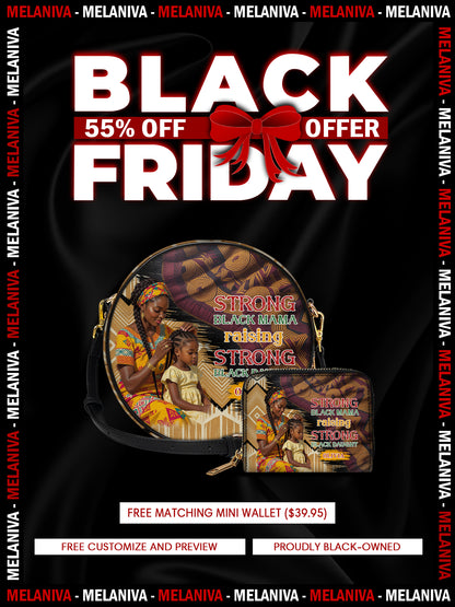 Melaniva "Black Queen & Princess" Leather Circle Crossbag Deal