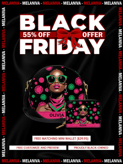 Melaniva "Fearless Beauty Rising" Leather Circle Crossbag Deal