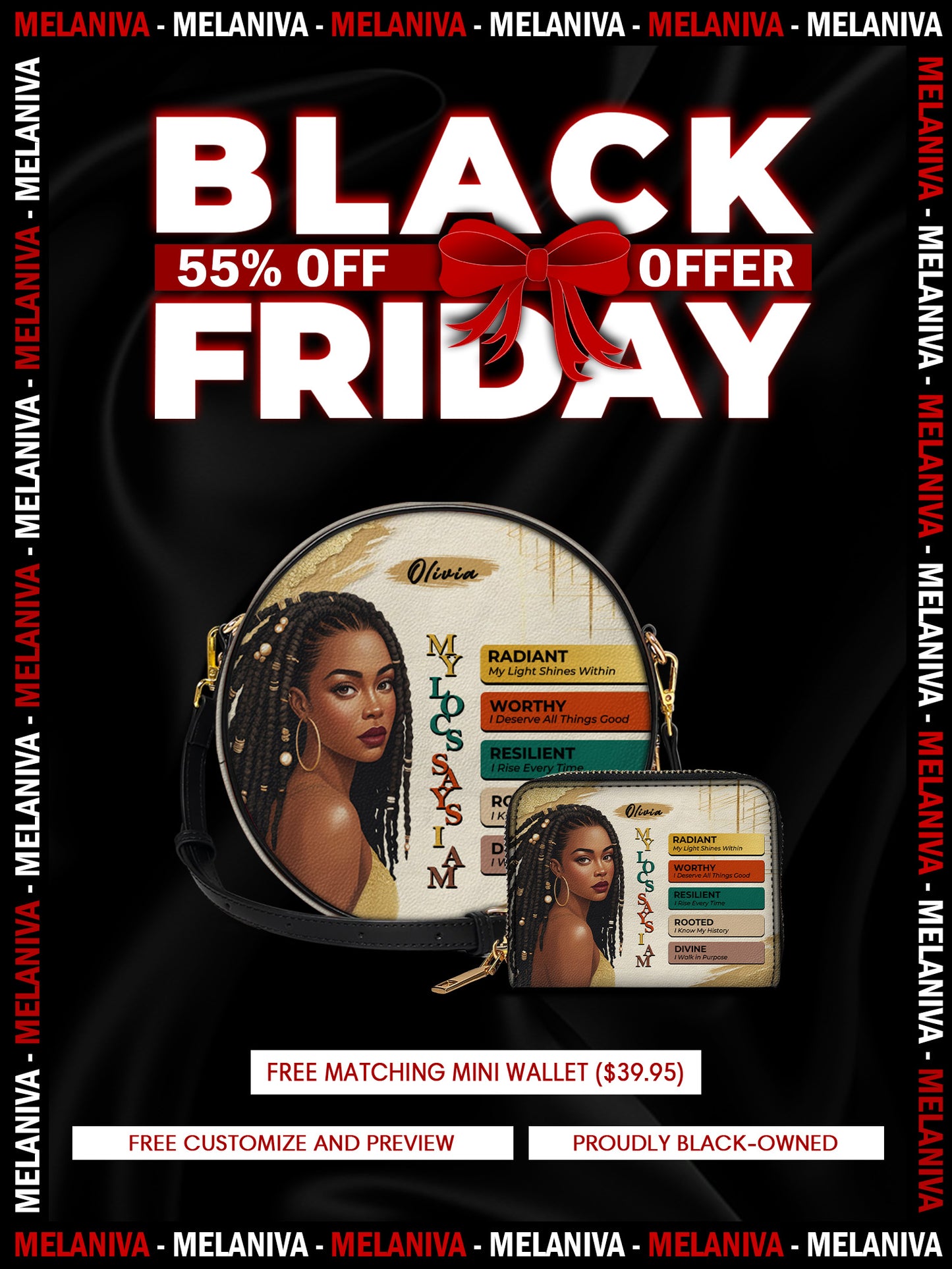 Melaniva “The Power of I Am” Leather Circle Crossbag Deal