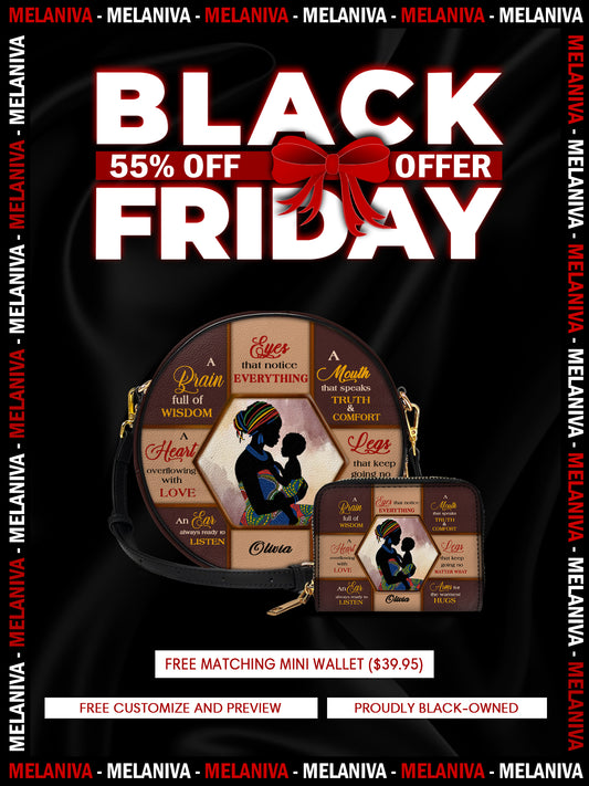 Melaniva Mother’s Essence Luxury Leather Circle Crossbag Deal