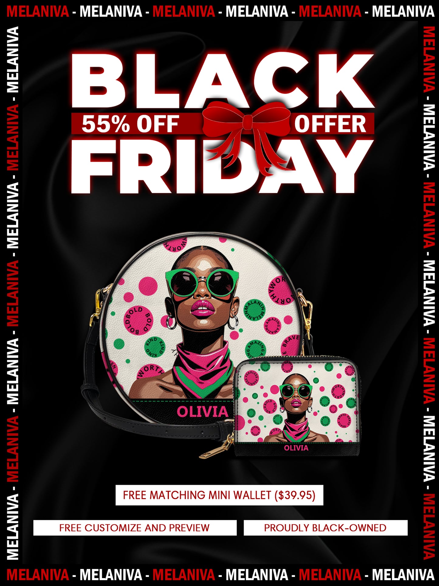 Melaniva “Bold & Worthy” Leather Circle Crossbag Deal