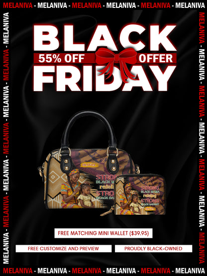 Melaniva "Black Queen & Princess" Leather Mini Satchel Deal