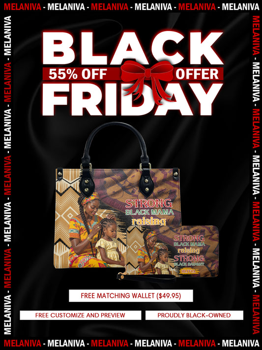 Melaniva "Black Queen & Princess" Leather Handbag Deal