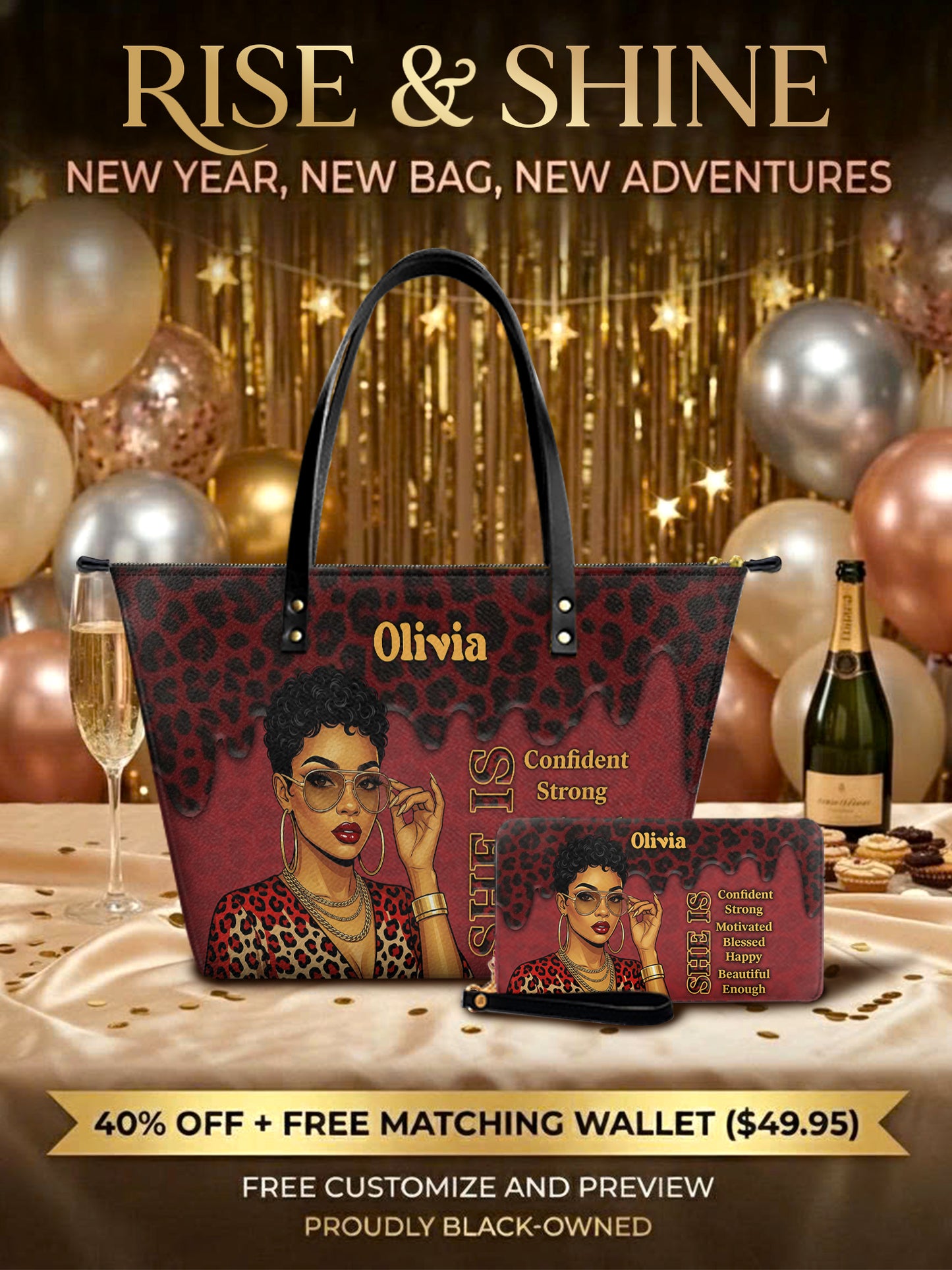 Melaniva “Fierce Leopard Melanin” Leather Totebag Deal - Melaniva