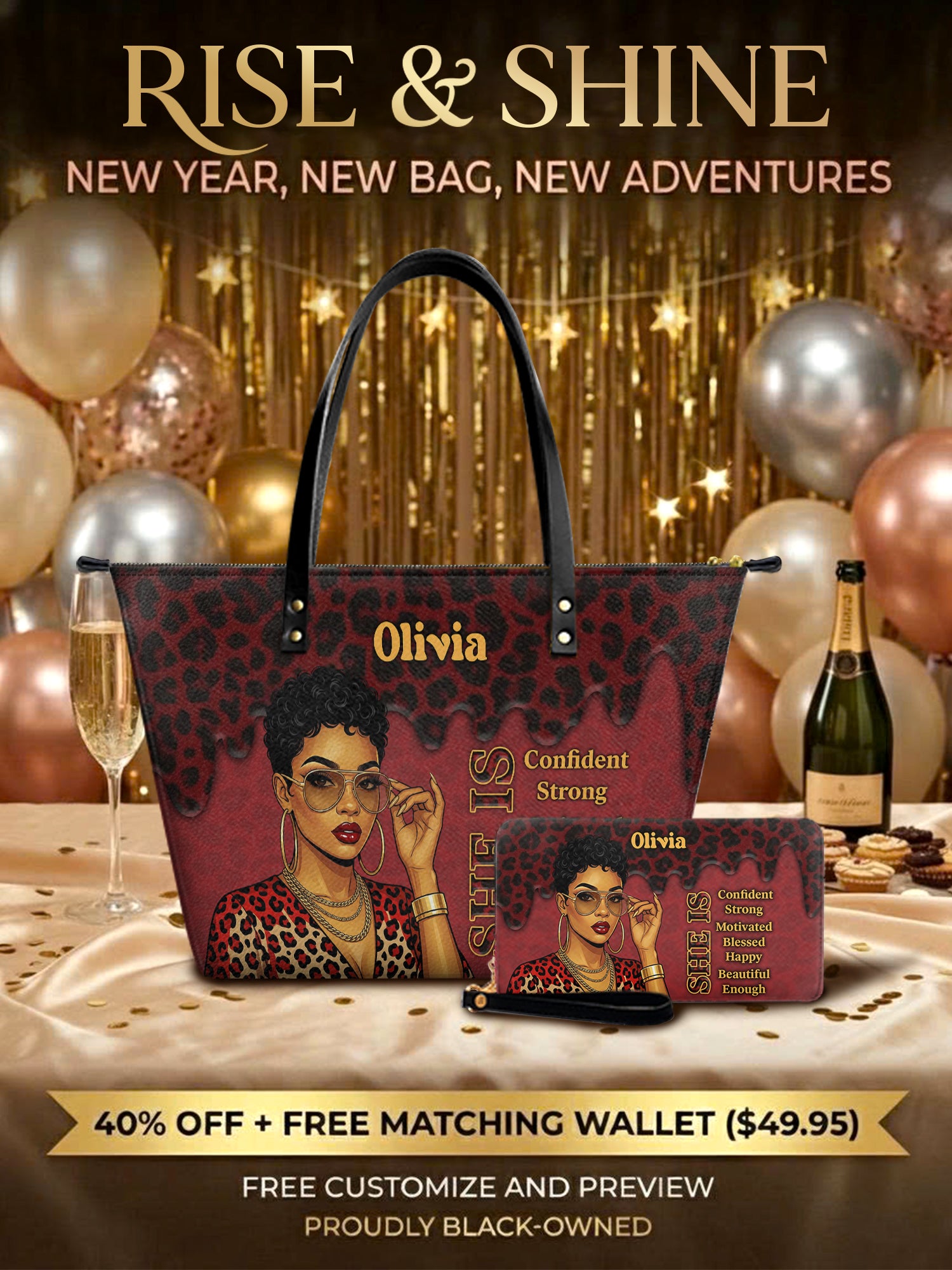 Melaniva “Fierce Leopard Melanin” Leather Totebag Deal - Melaniva