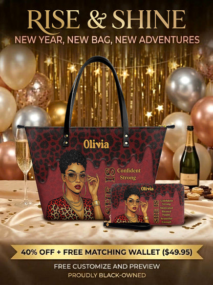 Melaniva “Fierce Leopard Melanin” Leather Totebag Deal - Melaniva