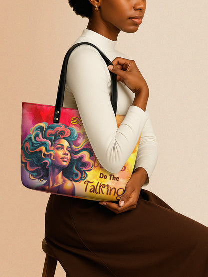 Melaniva Colorful Rainbow Leather Tote Bag Deal (FREE WALLET)