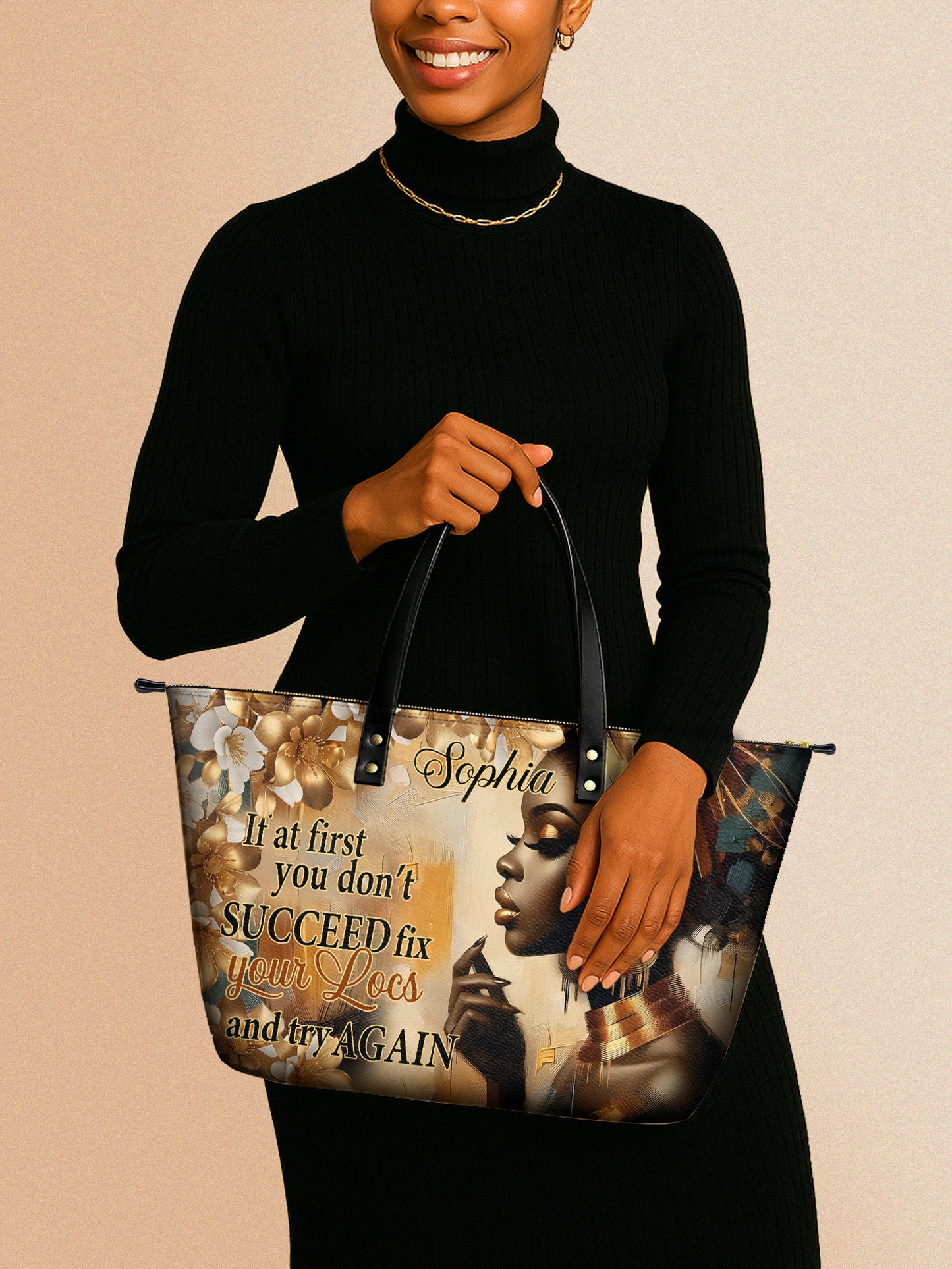 Melaniva Bloom & Locs Leather Tote Bag Deal (FREE WALLET)