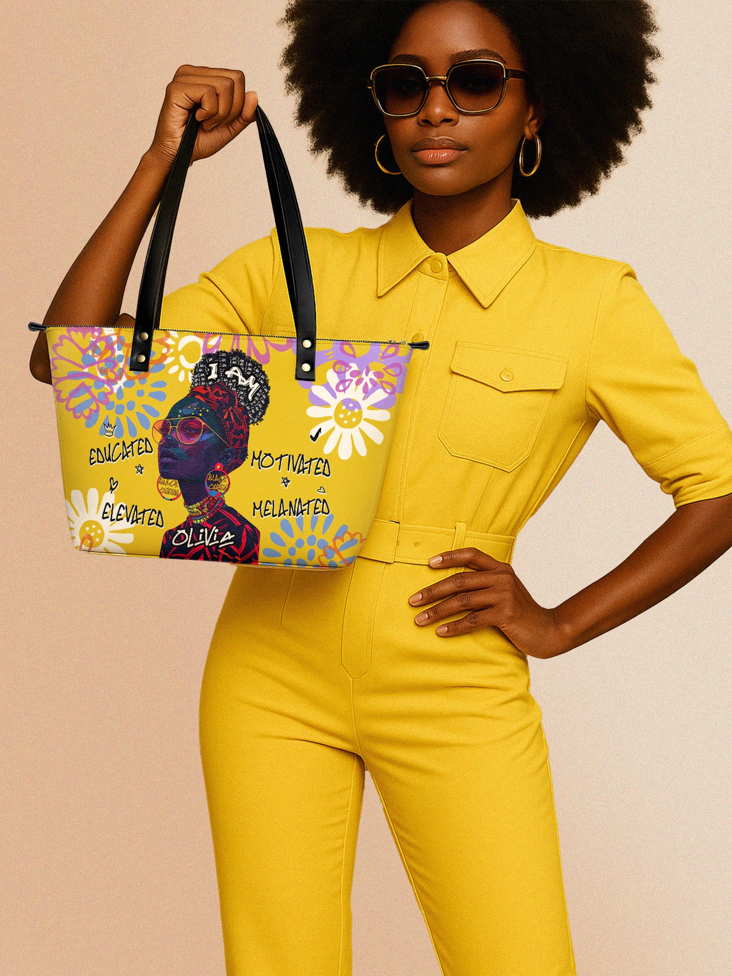 Melaniva I Am Elevated Leather Tote Bag Deal (FREE WALLET)