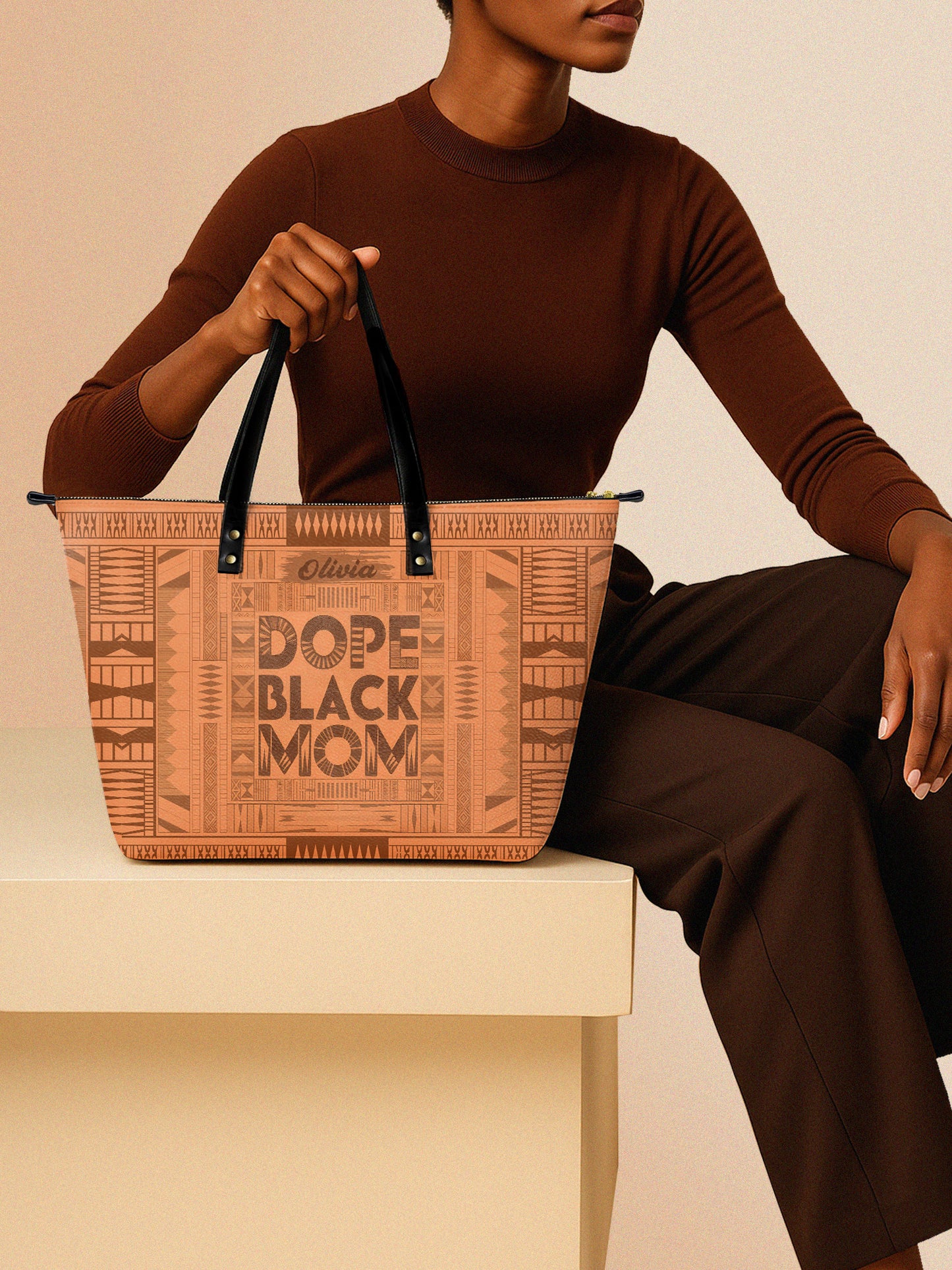 Melaniva Dope Mom Leather Tote Bag Deal (FREE WALLET)