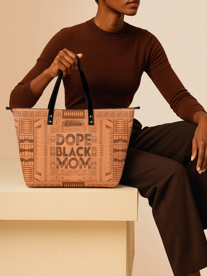 Melaniva Dope Mom Leather Tote Bag Deal (FREE WALLET)