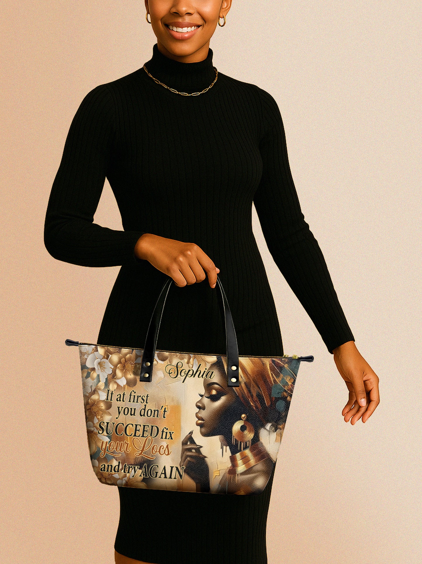 Melaniva Bloom & Locs Leather Tote Bag Deal (FREE WALLET)