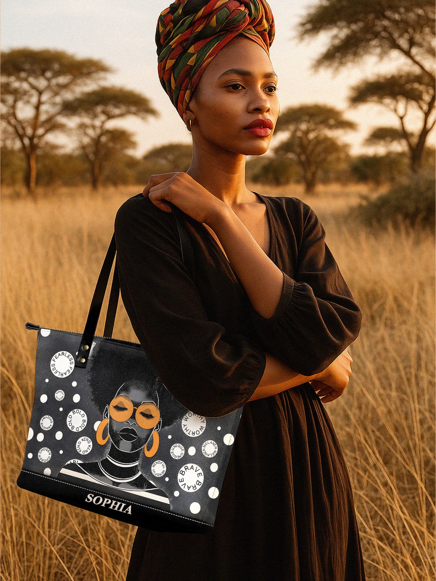 Melaniva Circle of Strength Leather Tote Bag Deal (FREE WALLET)