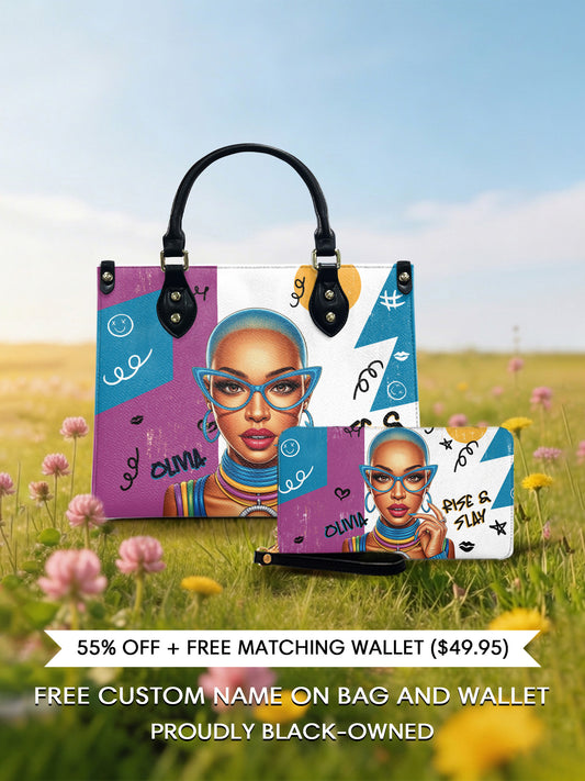 Melaniva Rise & Pop Leather Handbag Deal (FREE WALLET) - Melaniva