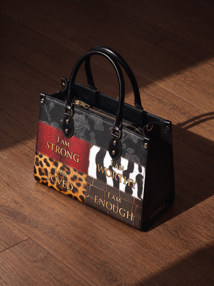 Melaniva Patchwork of Power Leather Handbag Deal (FREE WALLET)
